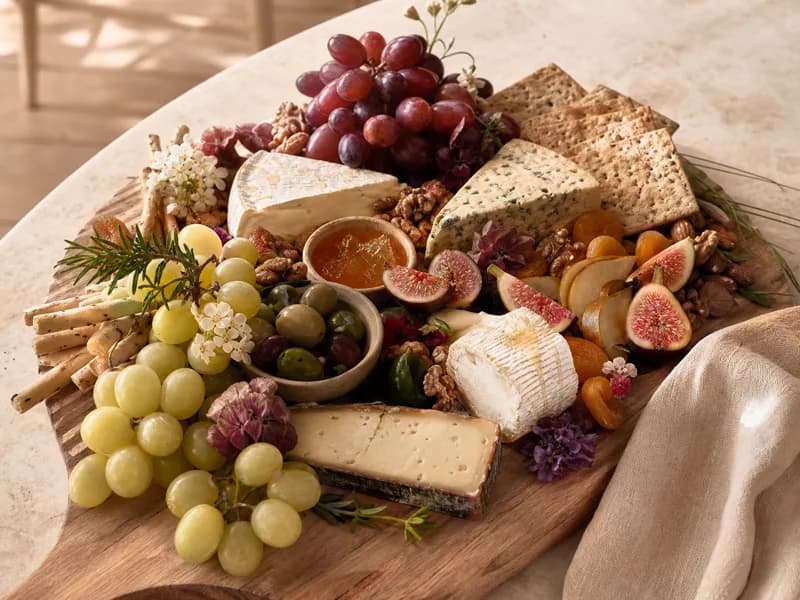 Artfully arranged grazing table