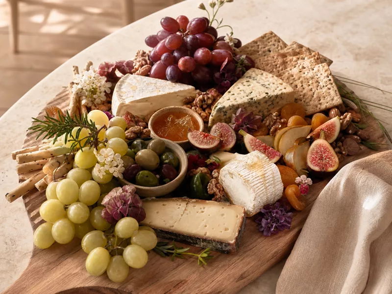 Artfully arranged grazing table